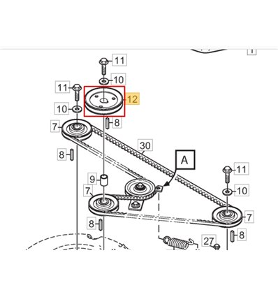 STIGA Remskiva Park 125 Combi Pro 1137-0017-01 - 1