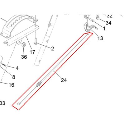 TORO Frikopplingsvajer 828 OXE, 928 OXE, 1028OXE, 1128 OXE 107-8896 - 1
