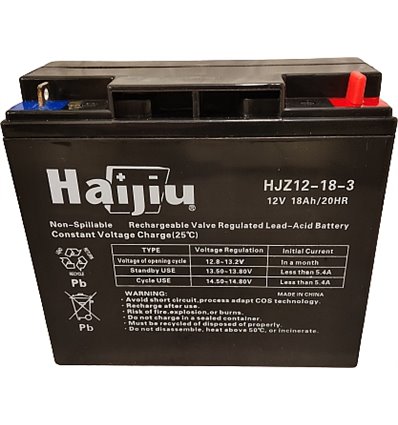 Batteri 12V, 18Ah Stiga Villa, Park, Estate, Garden m.fl. 118120007/0 - 1