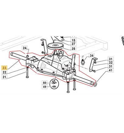 STIGA Transmission bakaxel MST- 205-535G, 118400910/3 - 1