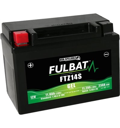 Batteri FTZ14S GEL, YTZ14S, 12V, 11,2Ah, motorcykel, moped, ATV m.m - 1