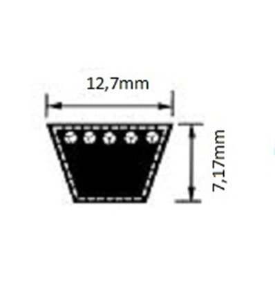 Drivrem Ariens, Blue Bird F20B, Bolens, 1/2" x 31" - 1