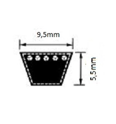 Drivrem Stiga ST825T, Norlett 825T, 1812-9010-01, 5154059-38 - 1