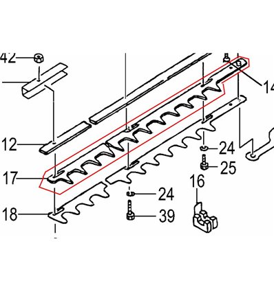 Svärd till häcksax, Hitachi CH78EC(SC)  6687108 - 1