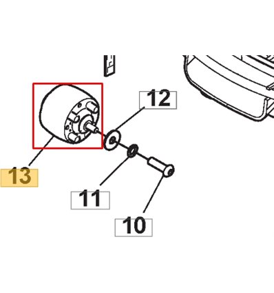 Framhjul Autoclip 125, 127, 325, 328, 1126-1422-01 - 1
