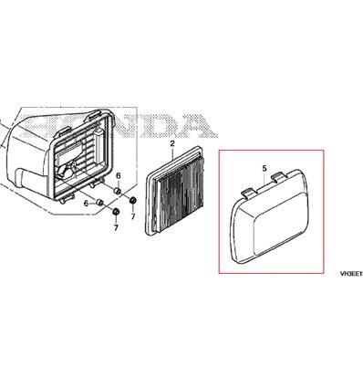 HONDA Luftfilterlock 17231-Z9L-000 - 1