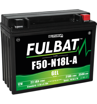 Batteri F50-N18L-A GEL, Y50-N18L-A, 12V, 21Ah, snöskoter, motorcykel - 1