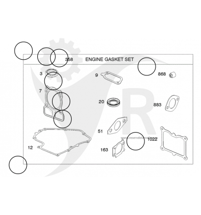 BRIGGS & STRATTON Packningssats motor 793623 - 1