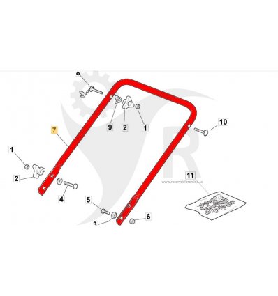 STIGA Styre underdel Turbo 48 S BW 381006512/0 - 1
