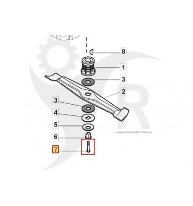STIGA Knivbult 3/8 UNF Turbo PRO 55S mf.l 112736850/0 - 1
