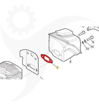 STIGA Ljuddämparpackning SP466, SP526, 118804618/0 - 1