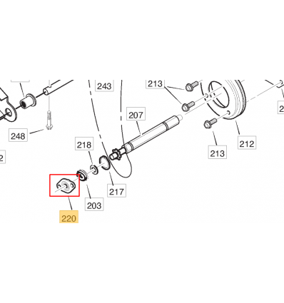 STIGA Lagerhållare drivaxel Snow Blizzard, Power, Flake 1812-1200-01 - 1