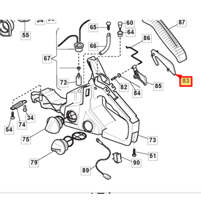 STIGA Gasspärr SP37, SP372, SP375, SP40, SP405 m.fl. 118800205/0 - 1