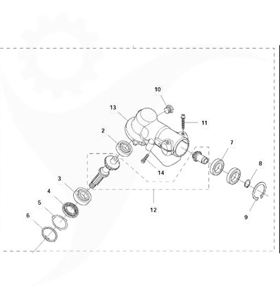 Vinkelväxel komplett, Husqvarna 545FX, FXT, FC2245, 5881633-01 - 1